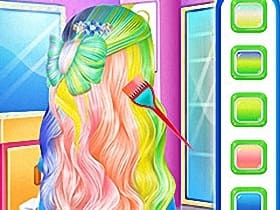 Fashion Rainbow Hairstyle Design