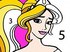 Princess Coloring By Number