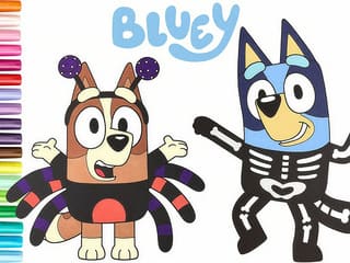 Coloring Book: Bluey Halloween Costume