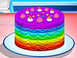 Cooking Rainbow Cake