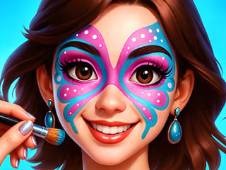 Face Paint Party Girls Salon