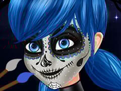 Ladybug Halloween Face Art