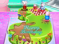 Peppa Pig Birthday Cake Cooking