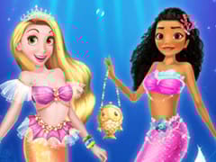 Princesses Turn Into Mermaid