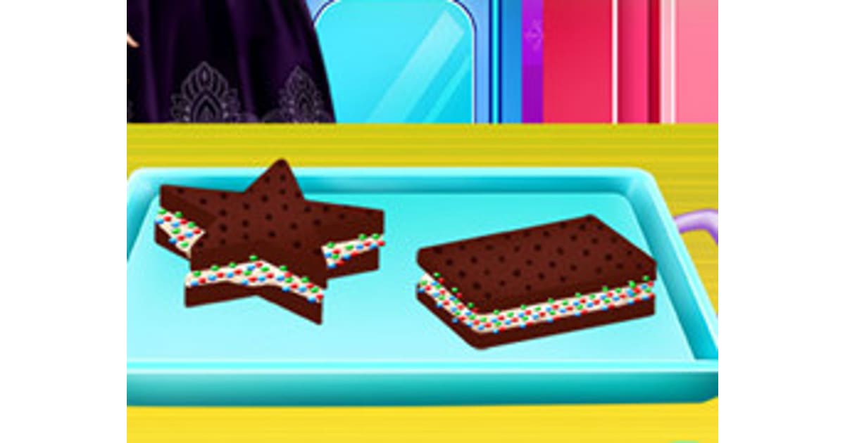 Elsa Cooking Ice Cream Sandwiches - Play Now For Free