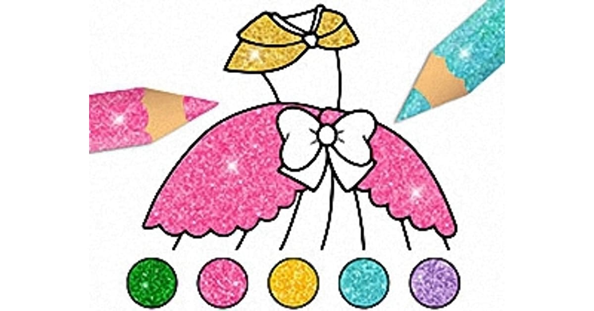 Glitter Dress Coloring Play Now For Free