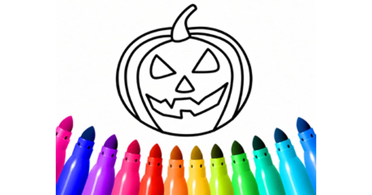 Halloween Coloring Book - Kids Drawing Games