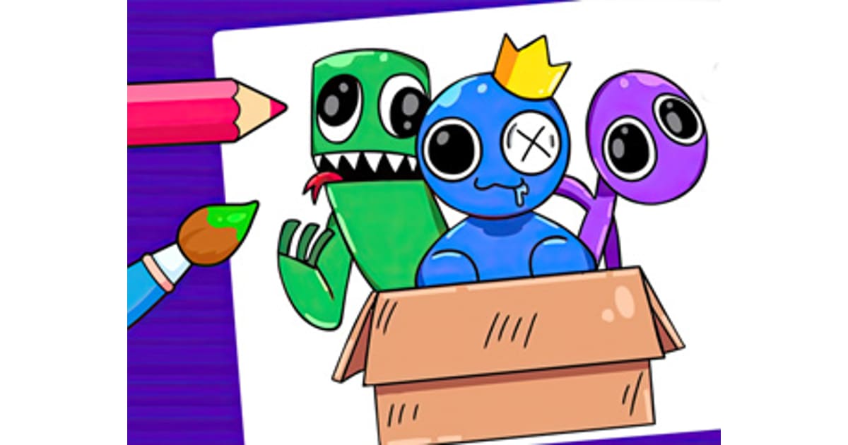 Rainbow Friends Coloring Book - Play Now For Free