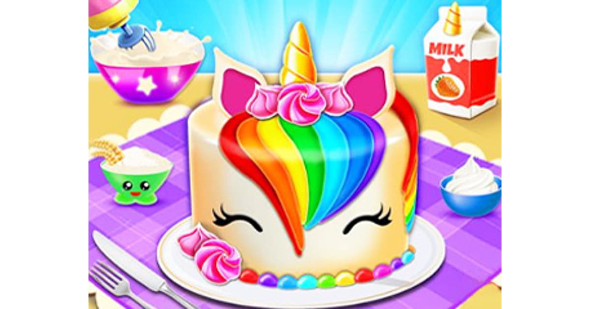 Unicorn Cake Maker Cooking Free Online