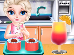 Baby Elsa Sushi Cooking