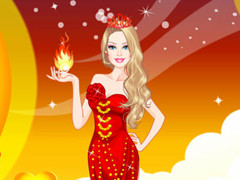 Barbie Fire Princess Dress Up