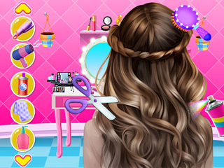 Colorful Braid Hairstyle Making