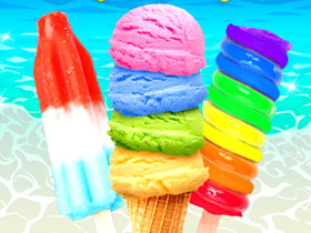 Rainbow Ice Cream And Popsicles