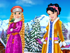 Rapunzel And Snow White Winter Dress Up